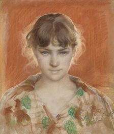 Parisian Model in a Dressing Gown (Parisian Model in Robe), 1885. Creator: Albert Edelfelt