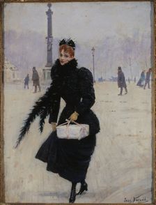 Parisian woman, Place de la Concorde