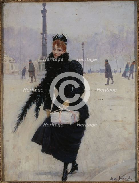 Parisian woman, Place de la Concorde.