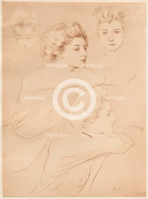 Parisienne, 1898. Creator: Paul César Helleu (French, 1859-1927); Imprimerie Champenois.