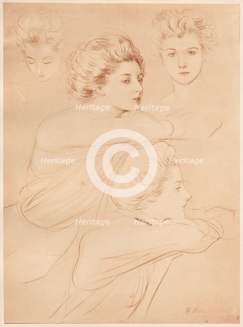 Parisienne, 1898. Creator: Paul César Helleu (French, 1859-1927); Imprimerie Champenois.