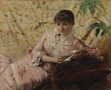 Parisienne Reading, 1880. Creator: Albert Edelfelt