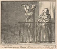 Parisiens incrédules ..., 19th century. Creator: Honore Daumier