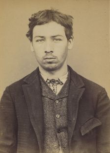 Parisis. Charles. 20 ans, né à Aubervilliers (Seine). Tailleur d'habits. Outrages anarchis..., 1893. Creator: Alphonse Bertillon
