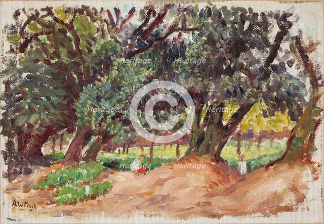 Park view from England, 1921. Creator: Alfred William Finch.