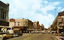 Park Avenue from A Street, Idaho Falls, Idaho, USA, 1959