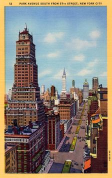 Park Avenue south from 57th Street, New York City, New York, USA, 1933