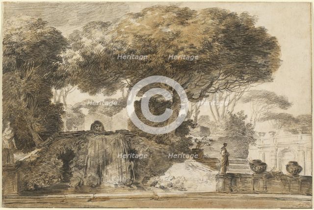 Park of an Italian Villa, 1774/1775. Creator: Francois-Andre Vincent.