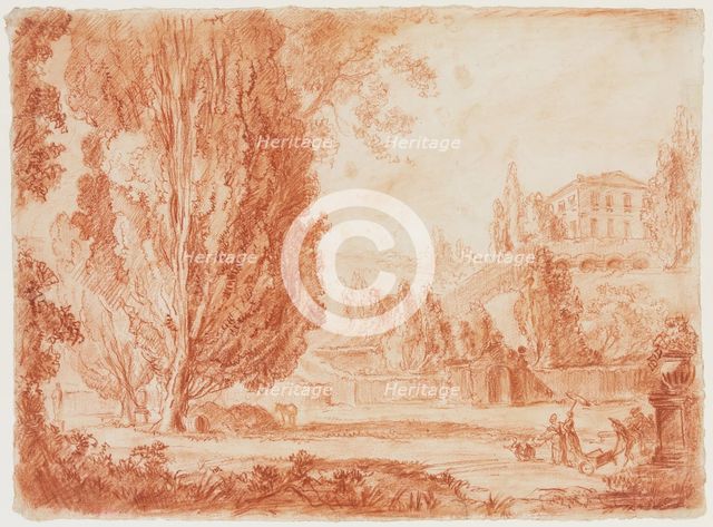 Park Scene, c.between 1770 and 1774. Creator: Unknown French; After Jean Simon Berthélemy French, 1743-1811.
