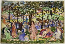 Park Scene, ca. 1915-1918. Creator: Maurice Brazil Prendergast
