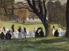 Park Scene from Paris, 1906. Creator: Verner Thome