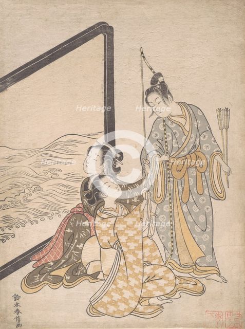 Parody of Minamoto no Tametomo, 1765., 1765. Creator: Suzuki Harunobu.