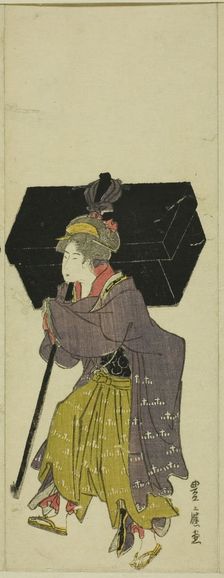 Parody of a daimyo procession, c. 1805/07. Creator: Utagawa Toyohiro