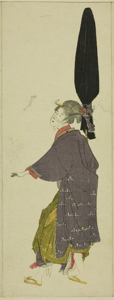 Parody of a daimyo procession, c. 1805/07. Creator: Utagawa Toyohiro