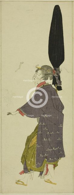 Parody of a daimyo procession, c. 1805/07. Creator: Utagawa Toyohiro.