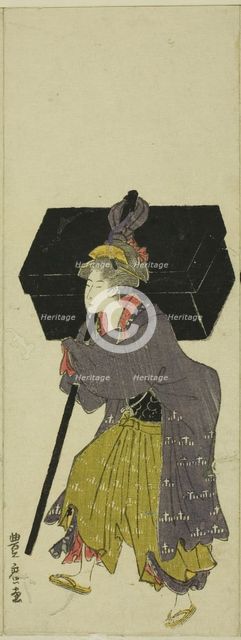 Parody of a daimyo procession, c. 1805/07. Creator: Utagawa Toyohiro.