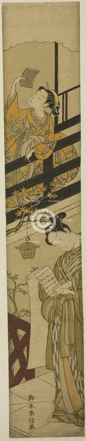 Parody of Act VII of "The Storehouse of Loyal Retainers (Chushingura)", c. 1768/69. Creator: Suzuki Harunobu.