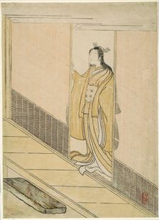 Parody of Kawachi-goe from "Tales of Ise", 1765. Creator: Suzuki Harunobu