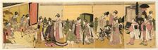 Parody of Prince Genji and his procession, c. 1790/1800. Creator: Rekisentei Eiri