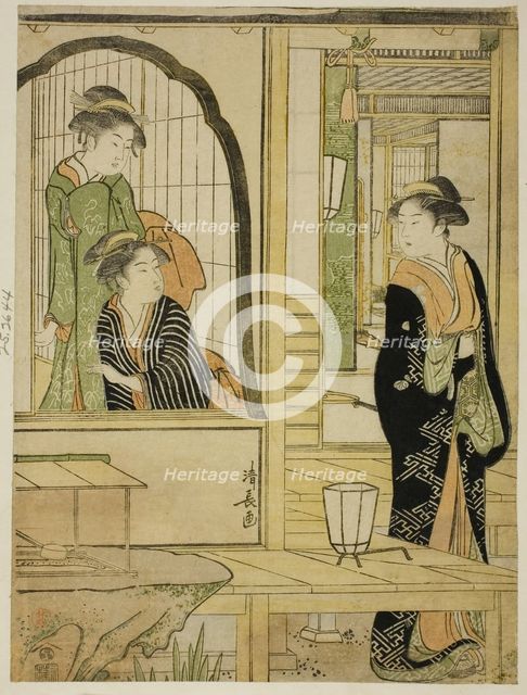 Parody of Princess Joruri and Ushiwakamaru, c. 1788. Creator: Torii Kiyonaga.