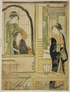 Parody of Princess Joruri and Ushiwakamaru, c. 1788. Creator: Torii Kiyonaga