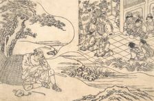 Parody of the Tale of Young Man Lu: A Fisherman Dreaming, ca. 1700. Creator: Unknown