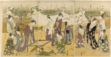 Parody of the Well Curb Story from the Tales of Ise, c. 1789/1801. Creator: Hosoda Eishi