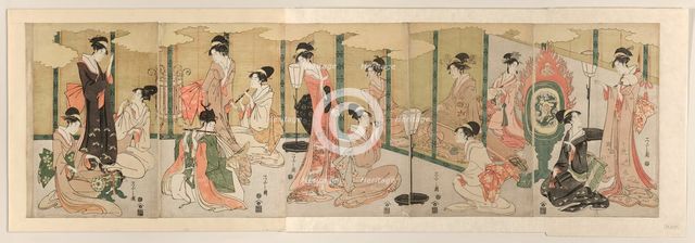 Parody of The Book of Joruri, c. 1789/1801. Creator: Hosoda Eishi.
