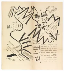 Parole consonanti vocali numeri in Libertà. (I paroliberi Futuristi), 1915. Creator: Marinetti, Filippo Tommaso (1876-1944)