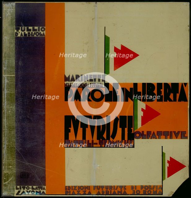 Parole in libertà, 1932. Creator: Marinetti, Filippo Tommaso (1876-1944).