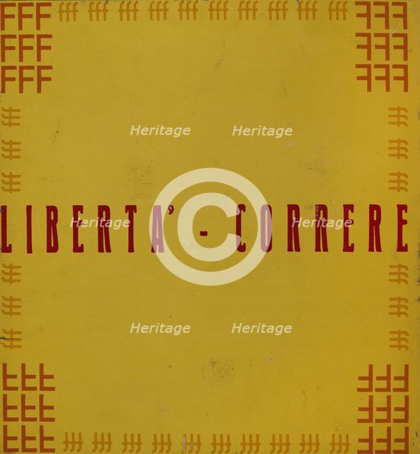 Parole in libertà, 1932. Creator: Marinetti, Filippo Tommaso (1876-1944).