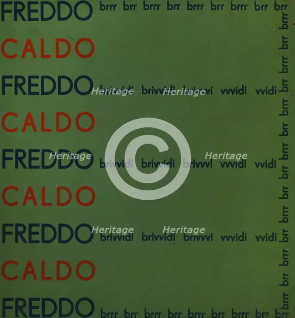 Parole in libertà, 1932. Creator: Marinetti, Filippo Tommaso (1876-1944).