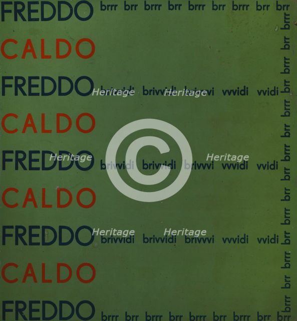 Parole in libertà, 1932. Creator: Marinetti, Filippo Tommaso (1876-1944).