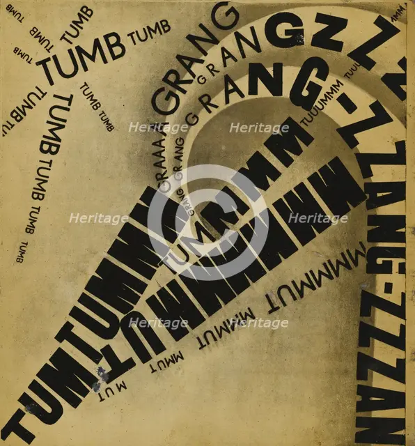 Parole in libertà, 1932. Creator: Marinetti, Filippo Tommaso (1876-1944).