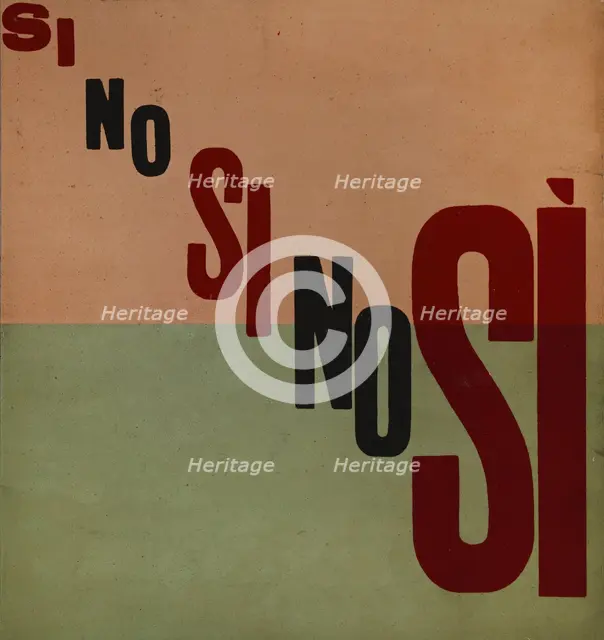 Parole in libertà, 1932. Creator: Marinetti, Filippo Tommaso (1876-1944).