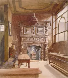 Parlour of the Queen's Head Inn, Essex Road, Islington, London, 1887. Artist: John Crowther