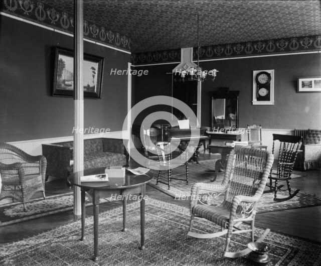 Parlor with piano, probably Ypsilanti, Michigan, between 1900 and 1910. Creator: Unknown.