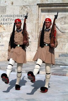 Parliament and Changing of the Guard, Athens, Greece, 2003. Creator: Ethel Davies