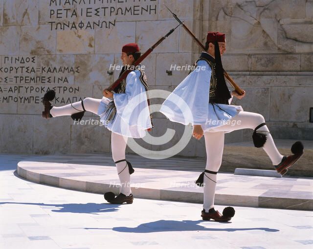 Parliament and Changing of the Guard, Athens, Greece, 2012. Creator: Ethel Davies.