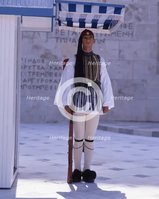 Parliament and Changing of the Guard, Athens, Greece, 2018. Creator: Ethel Davies.