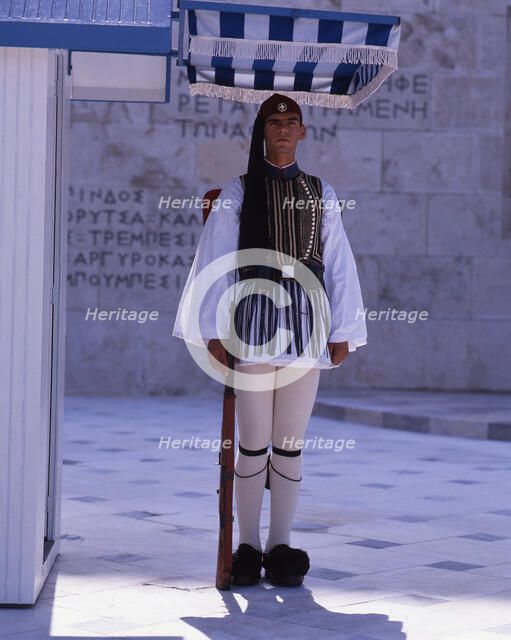 Parliament and Changing of the Guard, Athens, Greece, 2018. Creator: Ethel Davies.