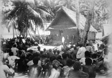 Parliament at Hongo, Florida, Solomon Island, 1892. Artist: Dr Welchman