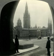 Parliament Buildings and West Block with McKenzie Tower., Ottawa, Canada. c1930s. Creator: Unknown