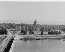 Parliament Buildings, Victoria, B.C., between 1900 and 1906. Creator: Unknown