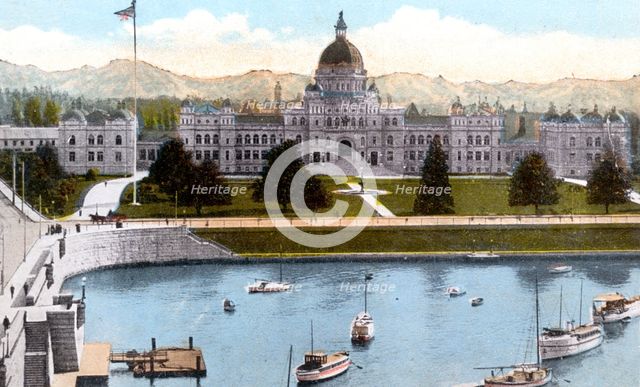 Parliament Buildings, Victoria, British Columbia, Canada, c1900s. Artist: Unknown