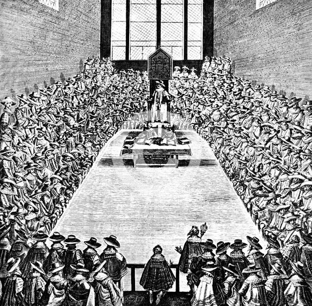 Parliament in Session in the Reign of James I, early 17th century, (c1902-1905). Artist: Unknown