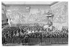 Parliament Meeting, Versailles 1776, (1885).Artist: Girardet
