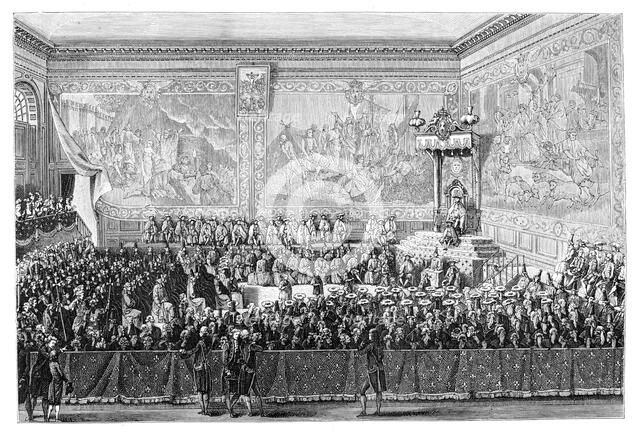 Parliament Meeting, Versailles 1776, (1885).Artist: Girardet