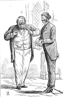 Parliamentary Sketches: in the Lobby - a pair of privy councillors, 1880. Creator: Unknown