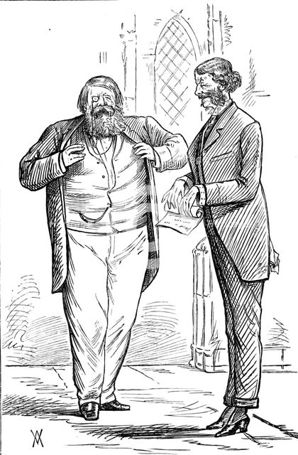 Parliamentary Sketches: in the Lobby - a pair of privy councillors, 1880. Creator: Unknown.